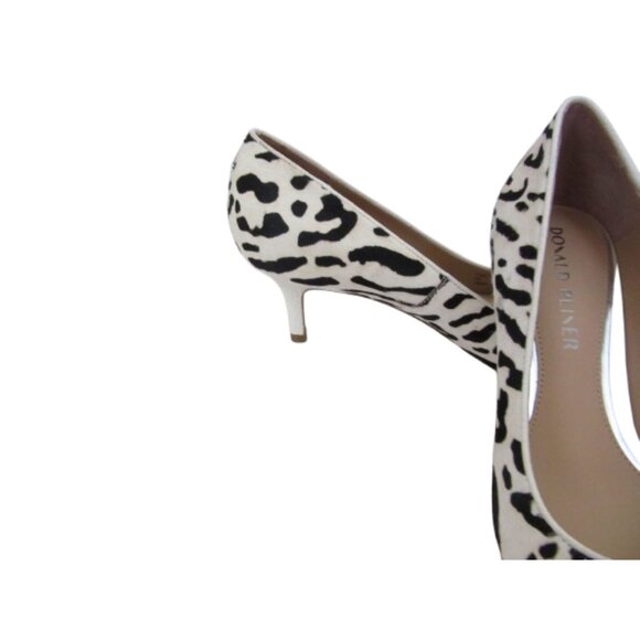 New, Donald Pliner B/W Leopard Haircalf Snow Print Heels in Size 7M, READ - Picture 7 of 10